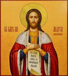 Рукописная икона Андрей Смоленский