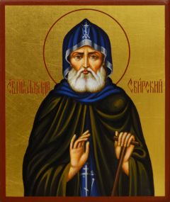 Рукописная икона Александр Свирский