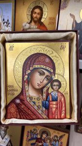 Рукописная Казанская икона Пресвятой Богородицы 95