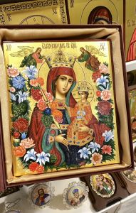 Рукописная икона Благоуханный Цвет (Неувядаемый Цвет) 2