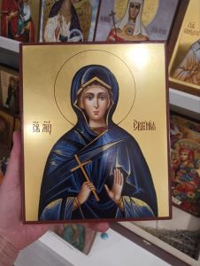 Рукописная икона Евгения Римская