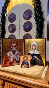 Рукописная икона Пелагея Дивеевская
