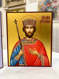 Рукописная икона Константин равноапостольный №5