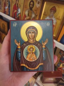 Рукописная икона Знамение №14 