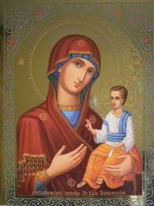 Рукописная икона Волынская