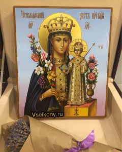 Рукописная икона Неувядаемый Цвет 46 (Размер 21*25 см)