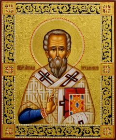 Рукописная икона Александр Иерусалимский