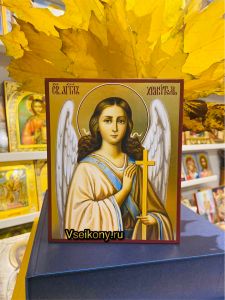 Рукописная икона Ангел Хранитель под старину №150 
