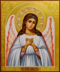 Рукописная икона Ангел Хранитель 154