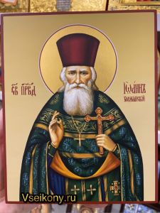 Рукописная икона Иоанн Кормянский