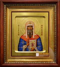 Рукописная икона Алексий митрополит Московский 5 (Размер 17*21 см)
