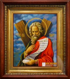 Рукописная икона Андрей Первозванный 30 (Размер 21*25 см)
