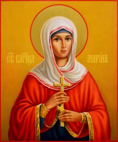 Рукописная икона Марина великомученица
