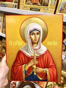 Рукописная икона Марина великомученица