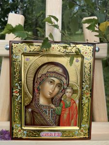 Рукописная Казанская икона 87 