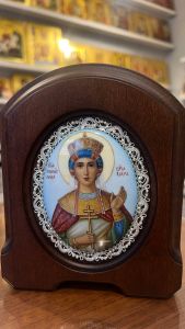 Икона из финифти Елена равноапостольная №37 (Размер 11х14 см)