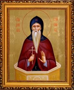 Рукописная икона Даниил Столпник