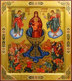 Рукописная икона Живоносный Источник 2