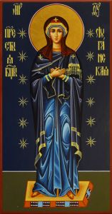 Рукописная икона Луганская