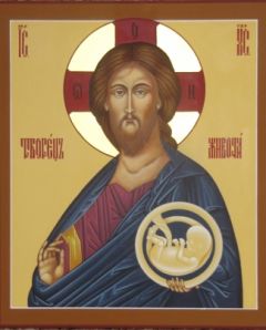 Рукописная икона Творец Живота
