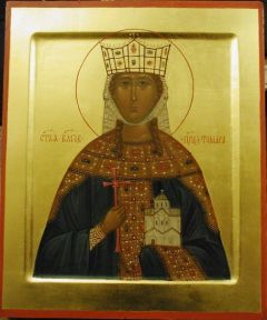 Рукописная икона Тамара царица Грузинская