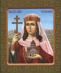 Рукописная икона Тамара царица Грузинская