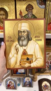 Рукописная икона Лука Крымский врач 21 