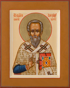 Рукописная икона Александр Иерусалимский