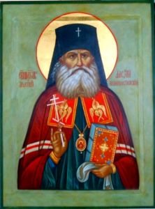 Рукописная икона Алексий Великоустюжский