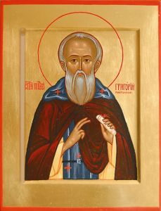 Рукописная икона Григорий Голутвинский