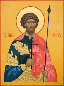Рукописная икона Мина Александрийский