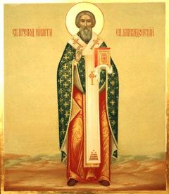 Рукописная икона Никита Халкидонский