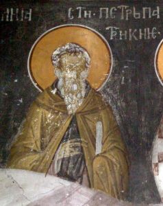 Рукописная икона Петр Константинопольский