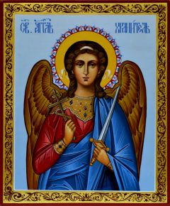 Рукописная икона Ангел Хранитель 