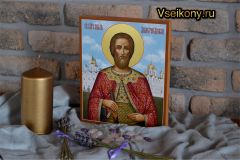 Рукописная икона Дмитрий (Димитрий) Донской 6 (Размер 21*25 см)