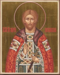 Рукописная икона Святой Андрей Боголюбский