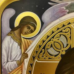 Рукописная икона Спас Нерукотворный 12 