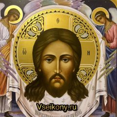 Рукописная икона Спас Нерукотворный 12 