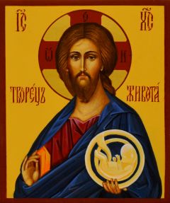 Рукописная икона Творец Живота