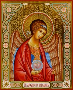 Рукописная икона Архангел Михаил 18 