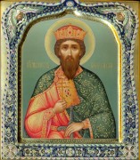 Рукописная икона Вячеслав Чешский 4