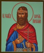 Рукописная икона Олаф Норвежский